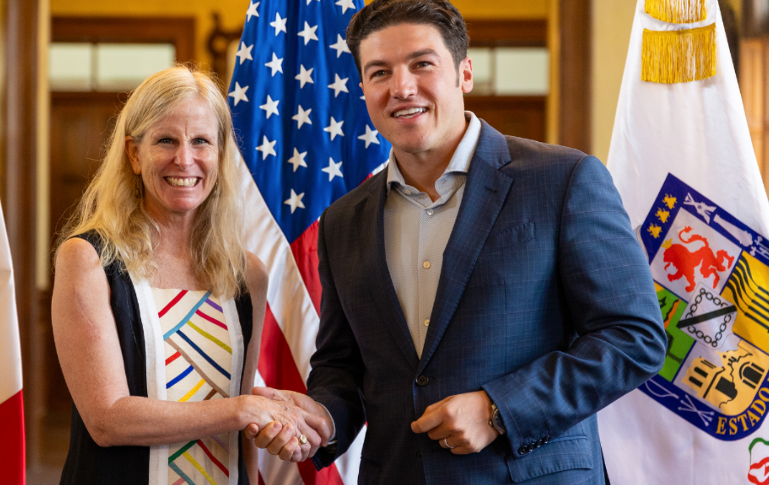 Samuel García recibió a Melissa Bishop, cónsul general de EU